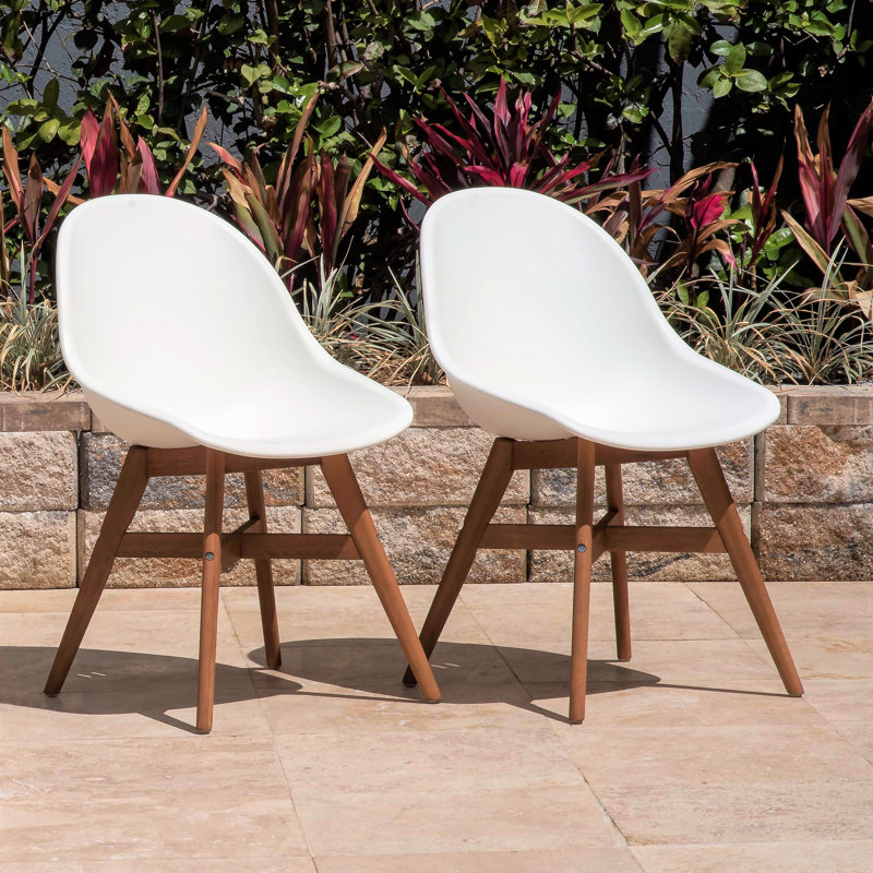 Chaise d'appoint pour l'extérieur Jacinta, Teck clair
