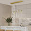Luminaire suspendu pour salle à manger 5 lumières à DEL à intensité variable moderne et doré avec îlot de cuisine-1900535803