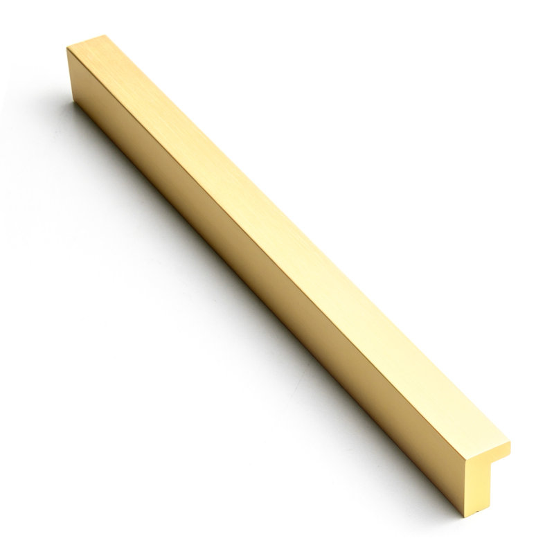 Bar Pull, Light Brushed Brass, 6 5/16"