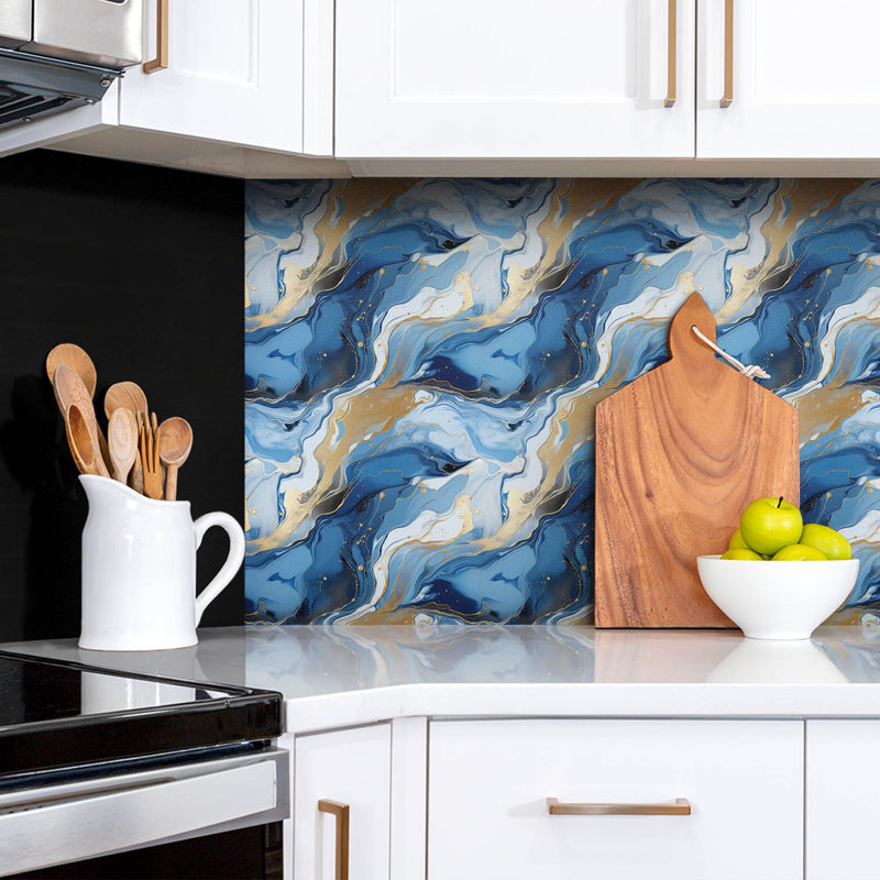 Margareta 50x100 Pvc Singular Tile in Blue