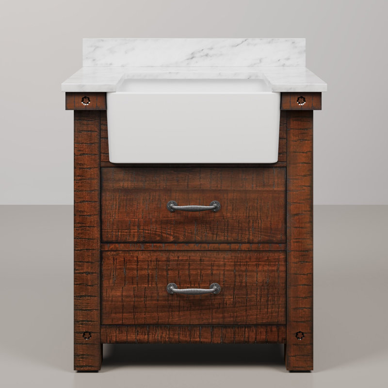 Paisley Single Vanity, No, Rustic Sienna
