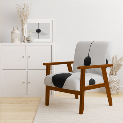 Chaise rembourrée abstraite Minimalisme - Fauteuil Midnight Dot & Line II