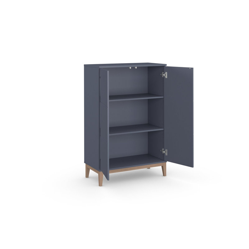 Pelle Rectangle Accent Cabinet, Grey
