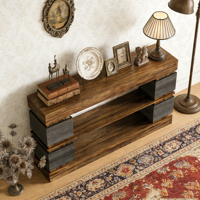 3-Tier Farmhouse Console Table Hallway Sofa Table