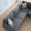 Canapé d'angle modulaire en cuir technique en L avec coussins