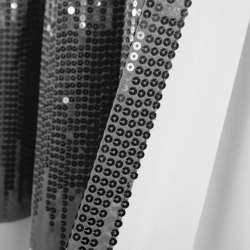 Night Sky Blackout Curtain Single Panel, Black/Whie