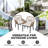 5pcs Rattan Metal Patio Dining Set With Umbrella Hole, Zippered Cushions-459965319-459965313-459965312
