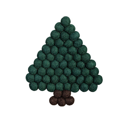 Fabric Christmas Tree Trivet, 7.25"L x 8.5"W
