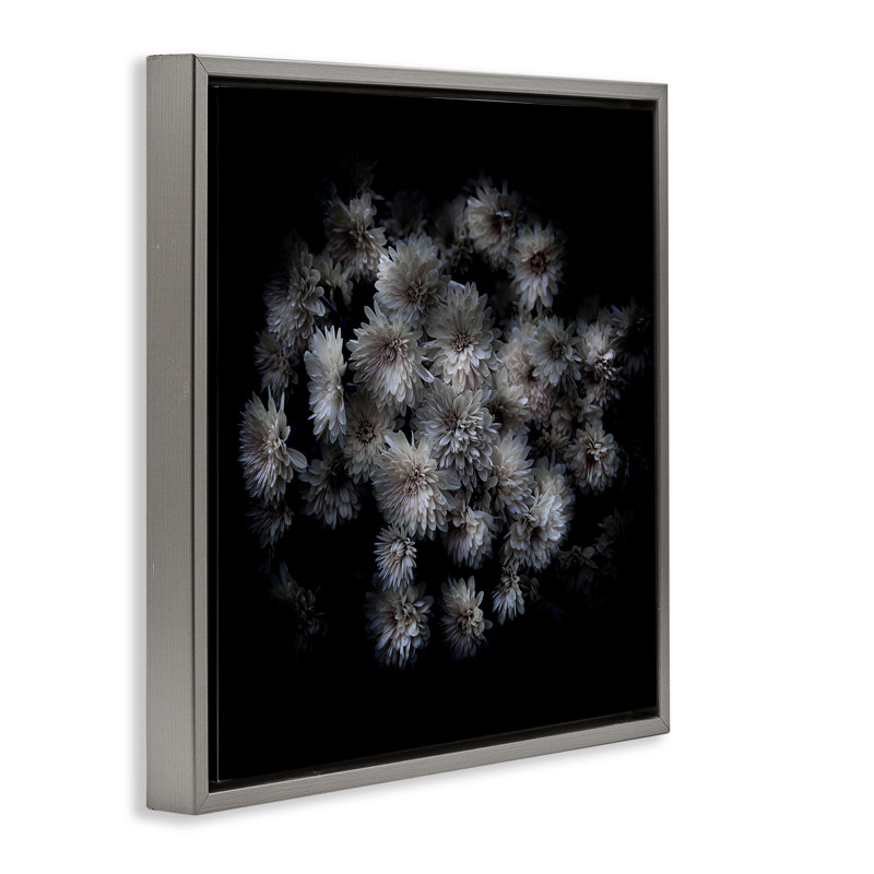  Mum Bundle on Framed Floater Canvas Wall Art by Brian Carson, Cadre flottant gris lustré, H 18 po x l 18 po