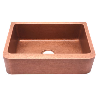 Avena 30'' L Single Bowl Copper Kitchen Sink