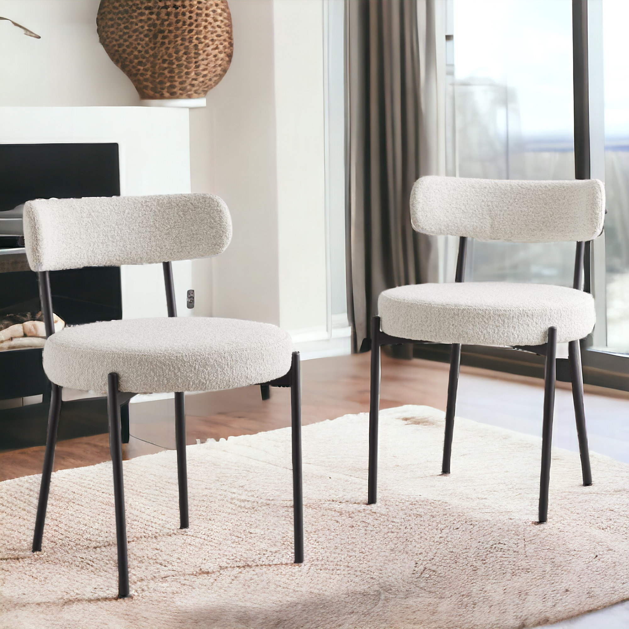 Fairmont Park Daryll Fabric Upholstered Backless Side Chair | Wayfair.ie