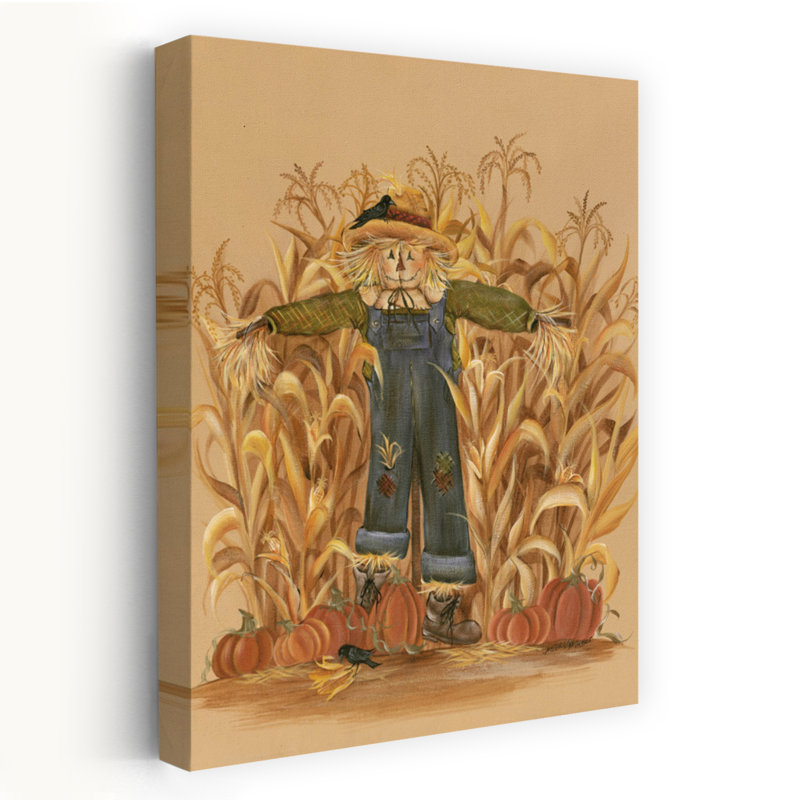Épouvantail - épouvantail contemporain en citrouille d'automne, H 32 po x l 48 po