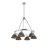 Felda 6 - Light Steel Dimmable Cone Chandelier-99998916-99998919