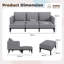 3 Seater Linen Blend Sofa-496447769