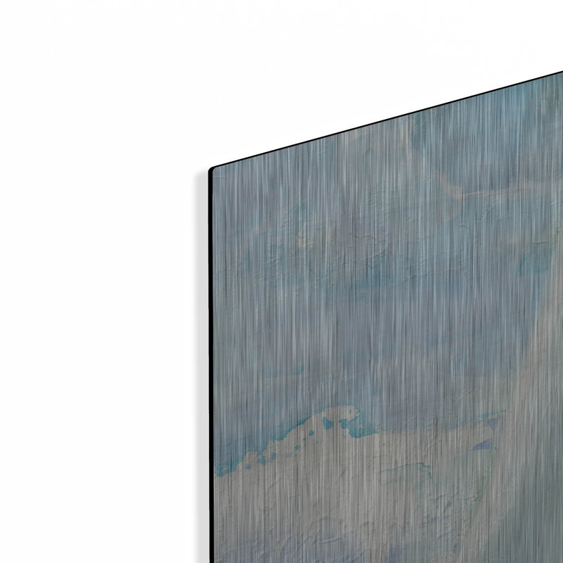 Art mural en métal «Silver Sail Bright» par Albena Hristova, H 36 po x l 36 po