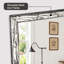 Miroir mural de salle de bain 36 po x 24 po, miroir mural encadré en métal texturé écorce argent antique