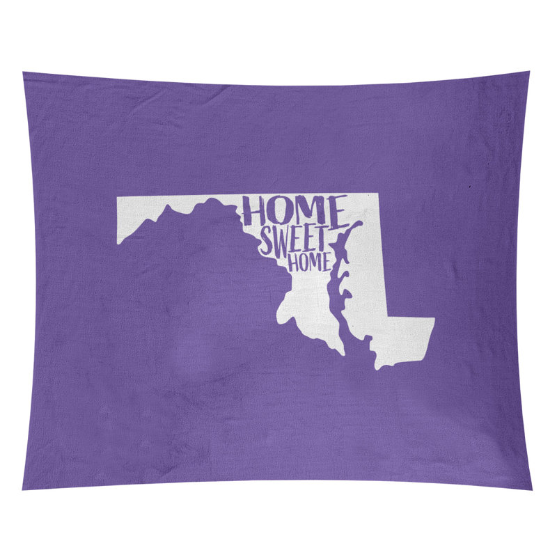 Tapisserie Home Sweet Maryland, H 27,5 po x l 37,5 po, Mauve