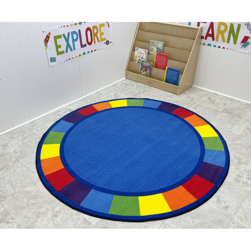 Tapis circulaire KidCarpet, tapis de salle de classe ou de salle de jeux, rond 6 pi, Rond 6 pi