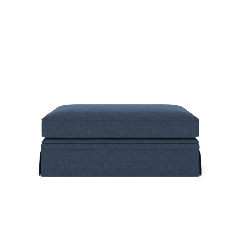 Shelby 47" Ottoman, Drusky Navy Sustain® Basketweave