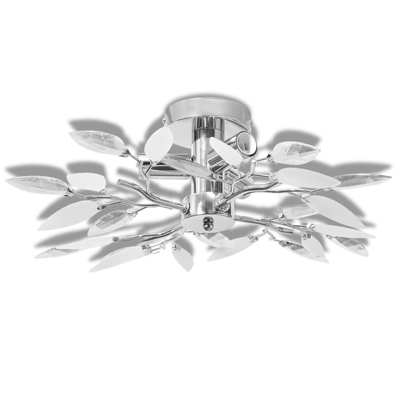 Semi Flush Mount, White/Transparent