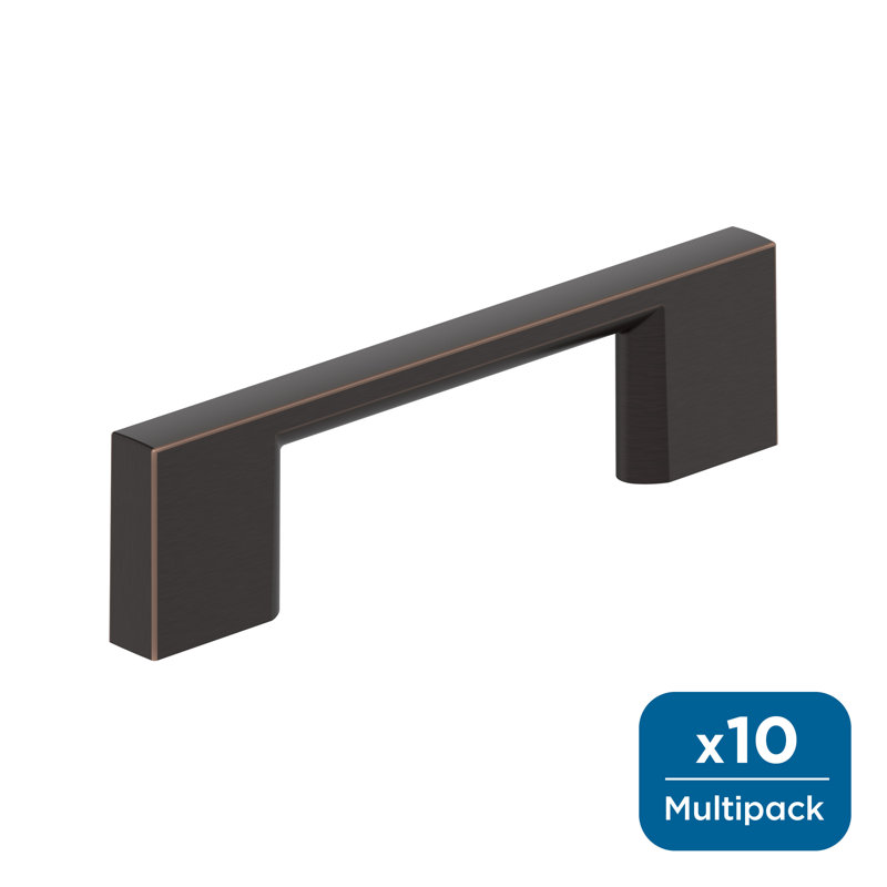 Cityscape 3 inch (76mm) Center-to-Center Oil-Rubbed Bronze Cabinet Pull - 10 Pack, Oil Rubbed Bronze
