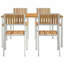 4 - Person Wood Patio Dining Set with-1974068710