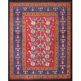 Tribal Floral Design Antique Flat Woven Turkish Room Size Kilim Rug