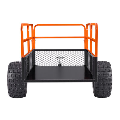 Dump Trailer 1800 lbs 28 Cu. Ft Tow Behind Steel Garden Yard Trailer Cart