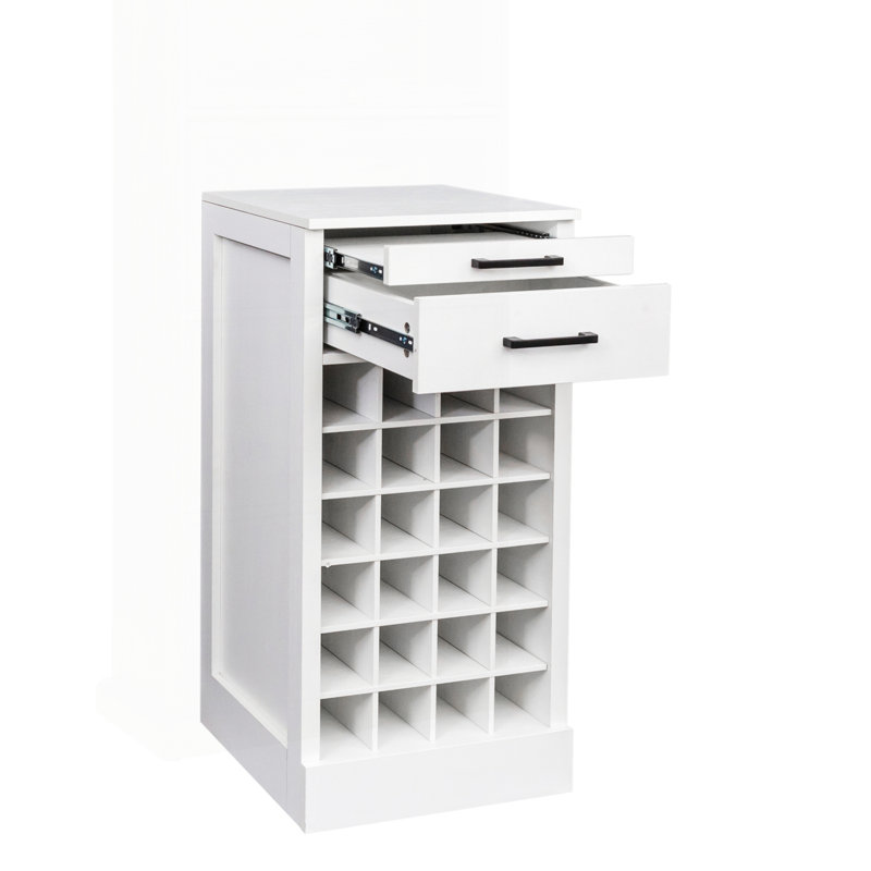 Armoire à vin modulaire polyvalente avec amplement de rangement pour les amateurs de vin, Blanc