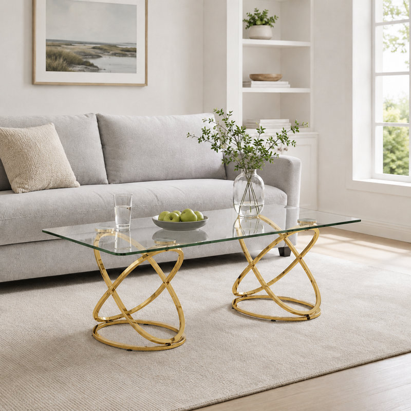 Table basse Modern, Doré