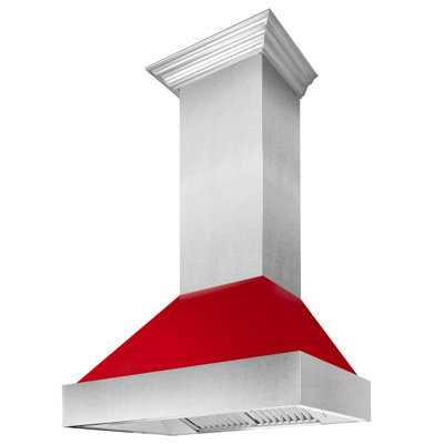 Hotte murale en acier inoxydable satiné à conduit 48 po ZLINE