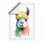 Whimsical Llama Portrait Modern - Framed Print-526051502-526051505
