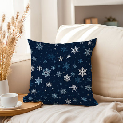 Snowflakes Navy Blue Snow Flake Modern