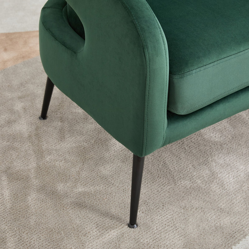 Causeuse en velours, Vert