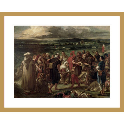 Comedians or Arabic Buffoons by Eugène Delacroix -Framed Giclee Print