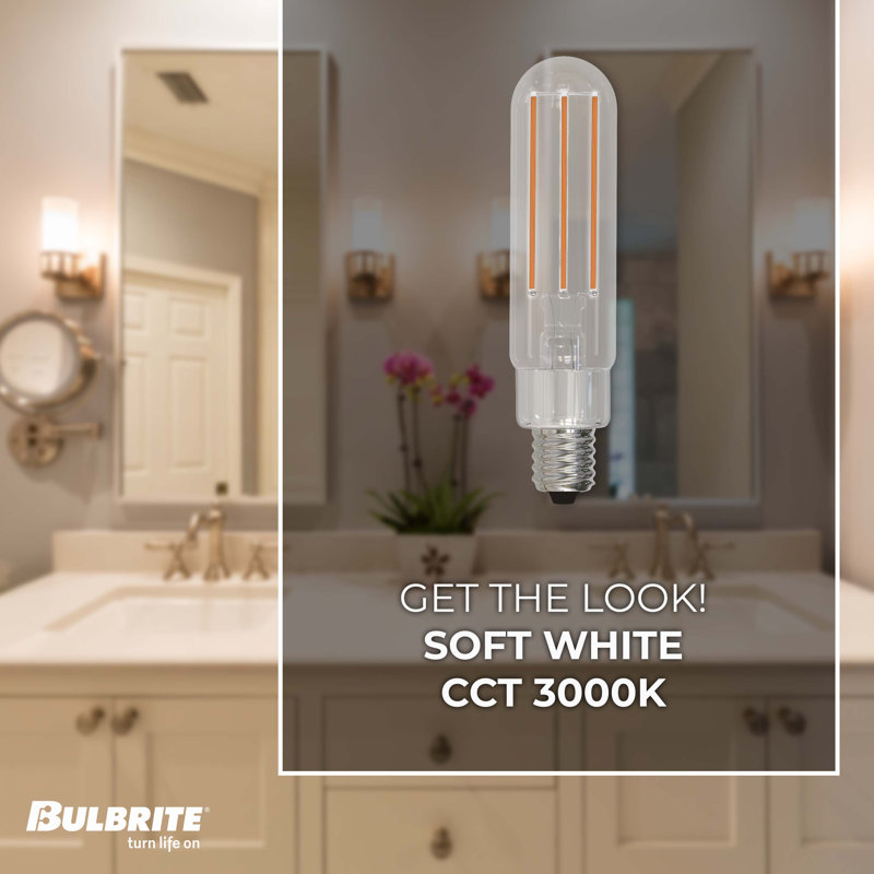 4.5 Watt (40 Watt Equivalent), T6 LED, Dimmable Light Bulb, (3000K) E12/Candelabra Base