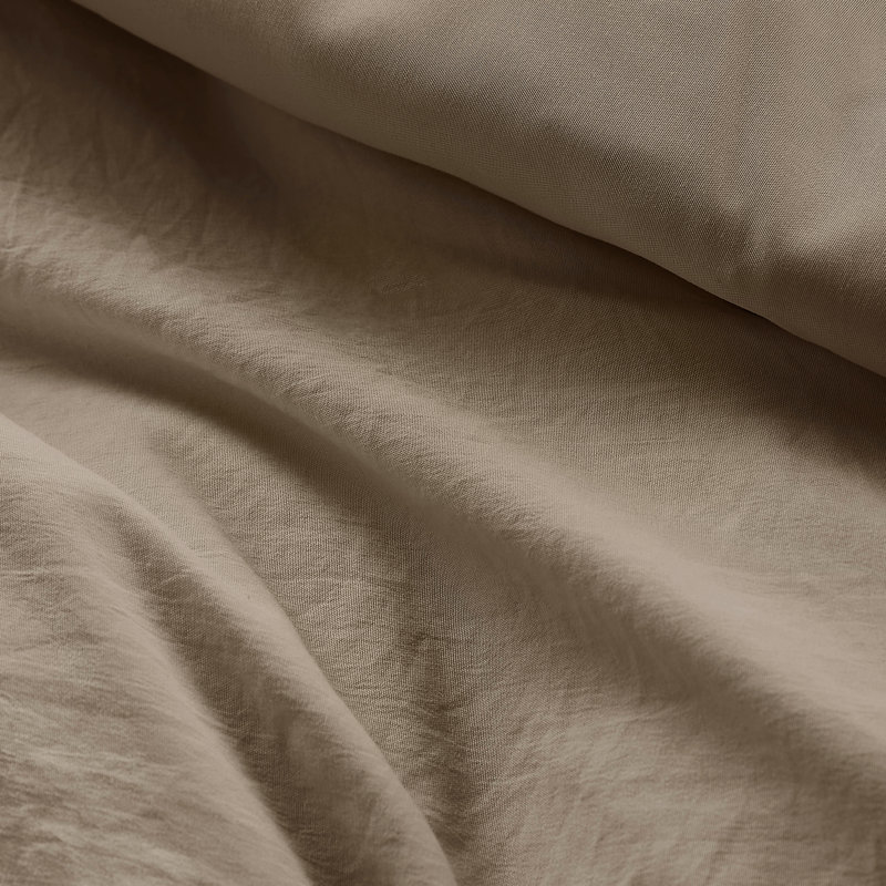 Porter Soft Washed Pinch Pleated Comforter Set, Khaki, California King Comforter + 2 King Shams