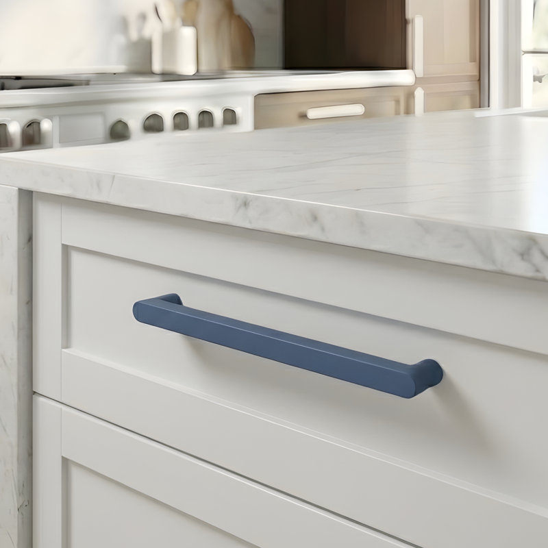 ROUS Hardware - Poignée d'armoire Mid-Century moderne, 7 po, polo (bleu marine), 7'', Polo (bleu marine)