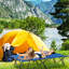 Lit de camp pliant pour 2 personnes pour adultes, lit de camp portatif extérieur extra large de 50 po avec sac de transport, lit de camping surélevé, plage, bleu-1100018707