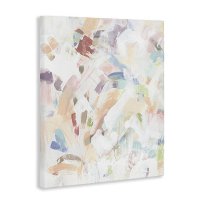 Pastel Candy Scrape Abstract Canvas, design by June Erica Vess