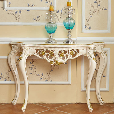 Console en bois massif de style européen