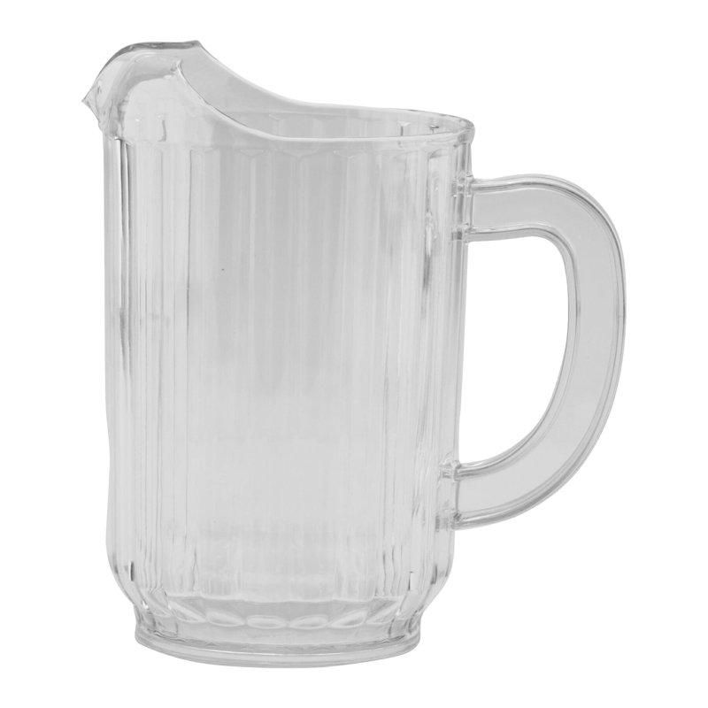Le GE Pichet en plastique P-3032-1-CL-EC résistant aux bris et résistant aux bris, 32 onces, transparent