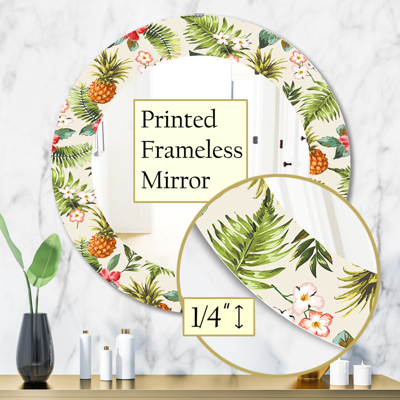 Miroir mural Tropical Mood Foliage, H 31,5 po x l po