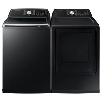 Samsung 4.6 cu. ft. Top Load Smart Washer with ActiveWave Agitator and 7.4 cu. ft. Smart Electric Dryer with Sensor Dry