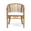 Chaises de salle à manger d'extérieur en bois avec coussins, ensemble de 2, crème, finition teck