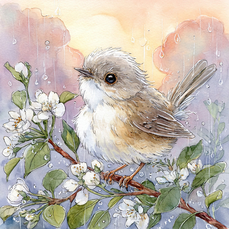 Art mural Blossom Songbird Art III, L 40 po x H 40 po x P 1,5 po