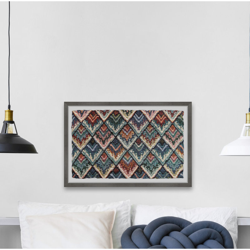 Diamond Patterns - Single Picture Frame Print, 61cm H x 91cm W x 3.81cm D
