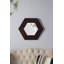 Miroir hexagonal 18,5 "x 18,5" avec cadre en bois massif-1113407257