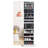 White Mirror Storage Cabinet 5 Shelves Rotatable