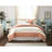 9 Piece Comforter Queen Coral - Cotton Fabric, Design Bedding, 2 Shams, Euro 3 Decorative Pillows, , Wrinkle- Bedding , Paisley Pattern, Flame Fabric